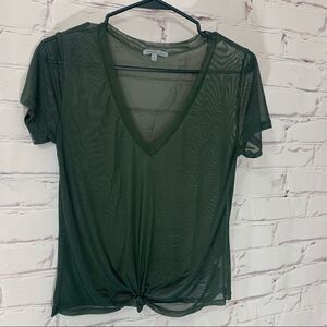 Charlotte Russe small green sheer top‎